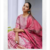 Heavy Rayon Capsule Nyra Cut Kurti with Foil Print & Embroidered Neck